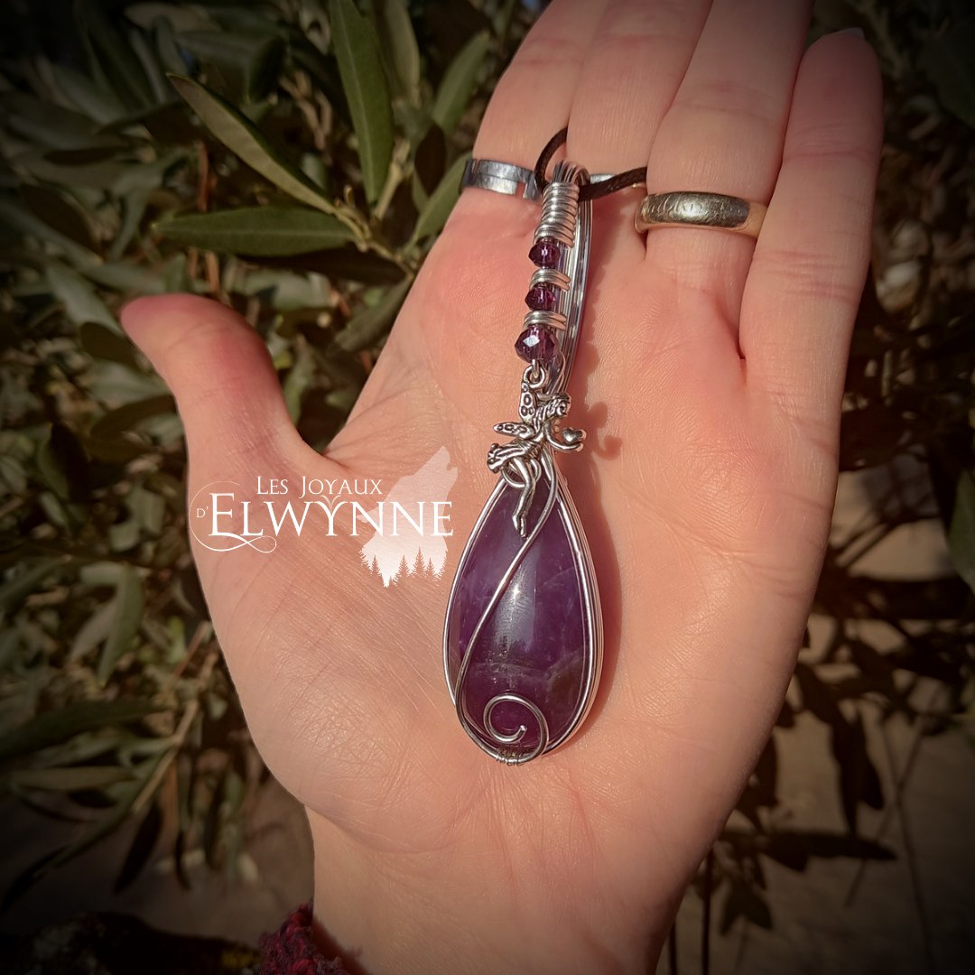 Collier pierre naturelle Améthyste
