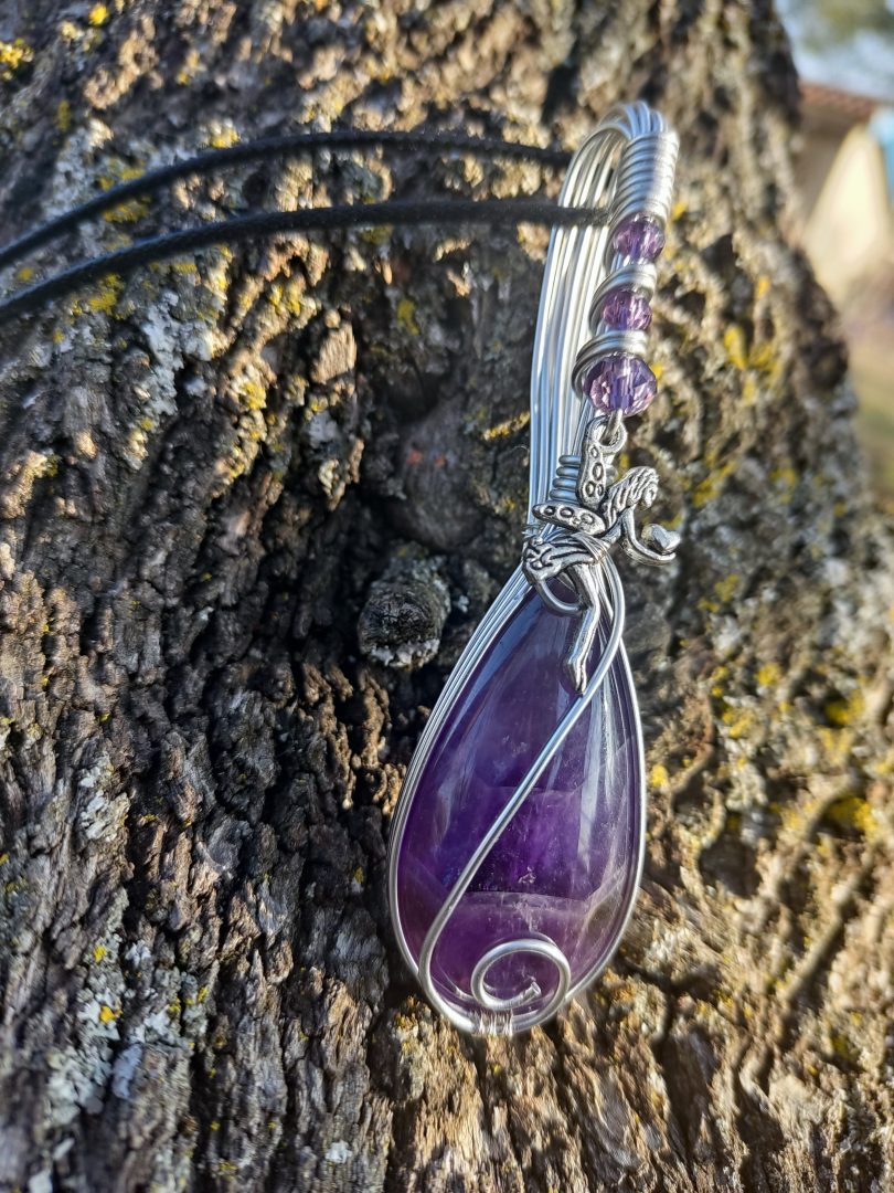 Collier pierre naturelle Améthyste – Image 3