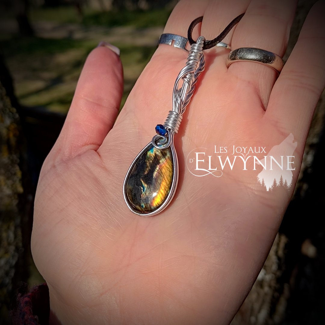 Collier pierre naturelle Labradorite