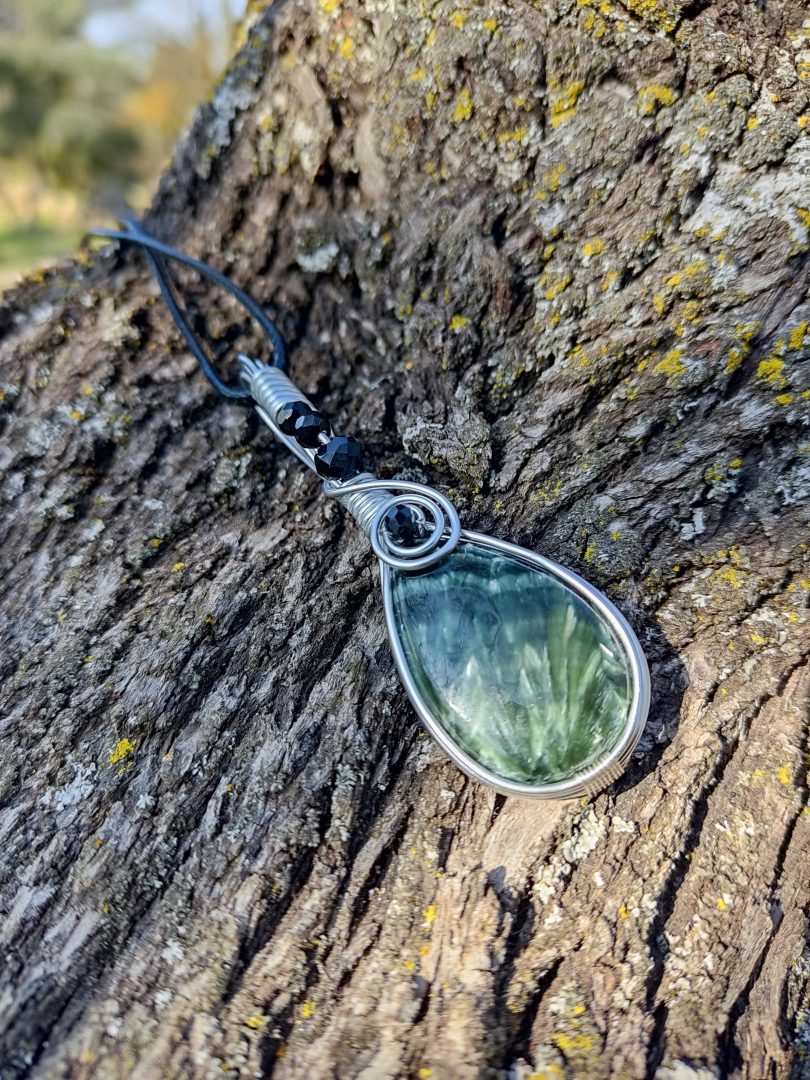 Collier pierre naturelle Séraphinite – Image 2