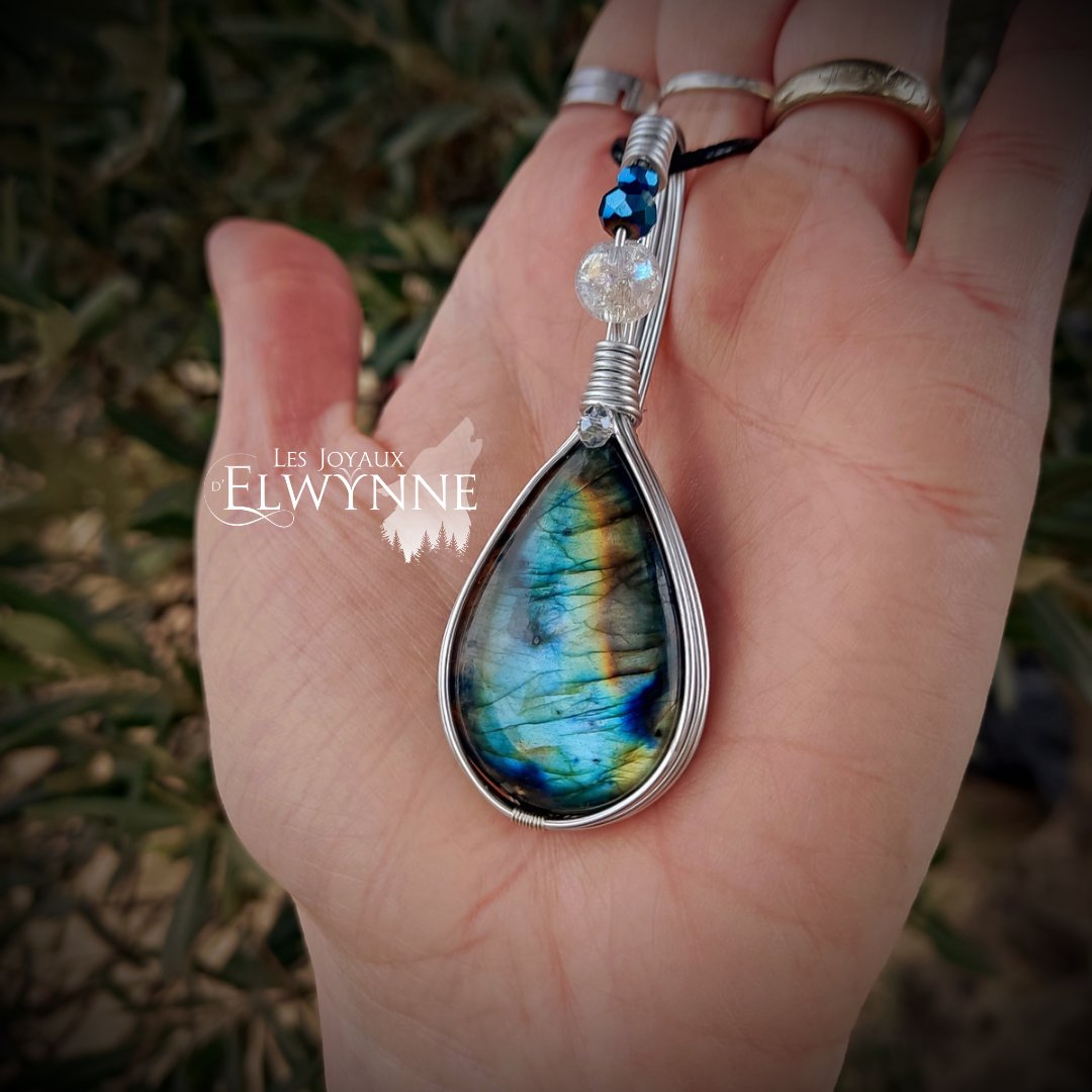Collier pierre naturelle Labradorite