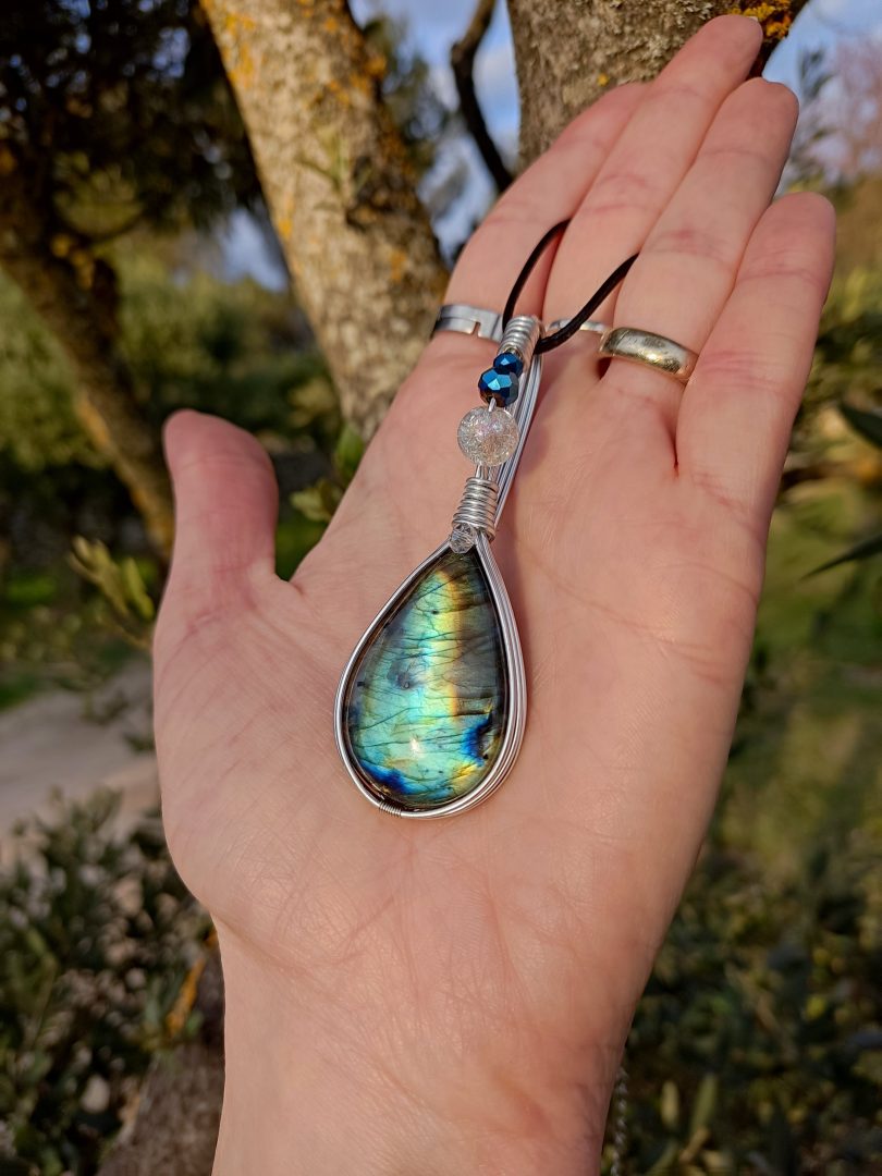 Collier pierre naturelle Labradorite – Image 2
