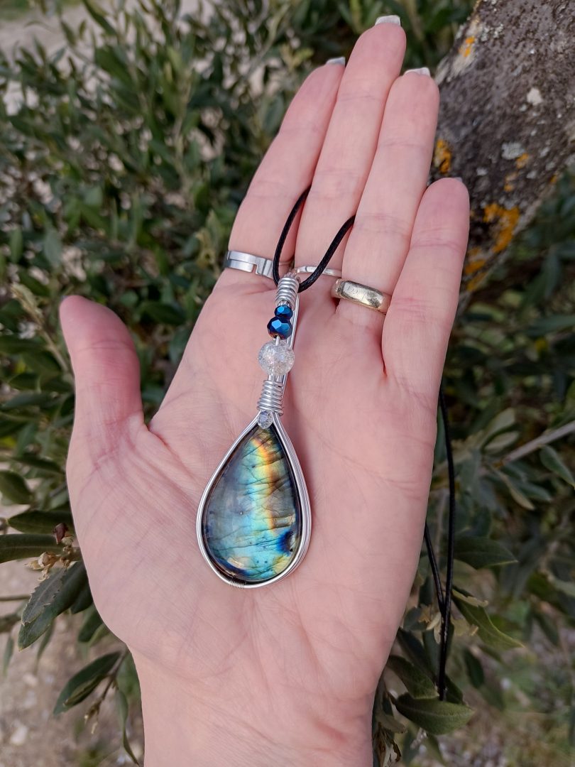 Collier pierre naturelle Labradorite – Image 3