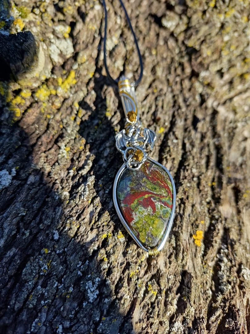 Collier pierre naturelle Dragon Blood – Image 2