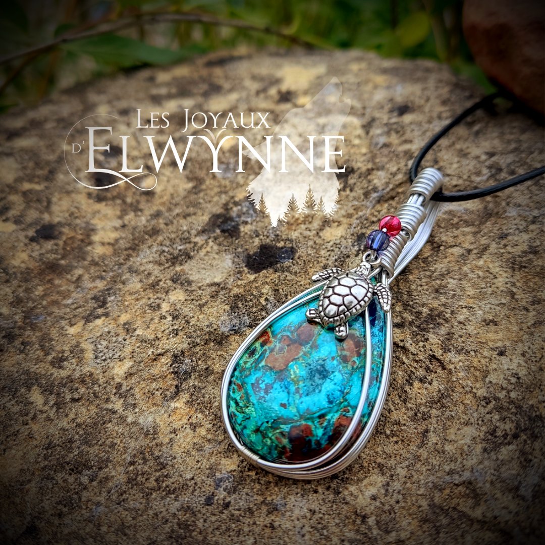 Collier pierre naturelle Shatukite