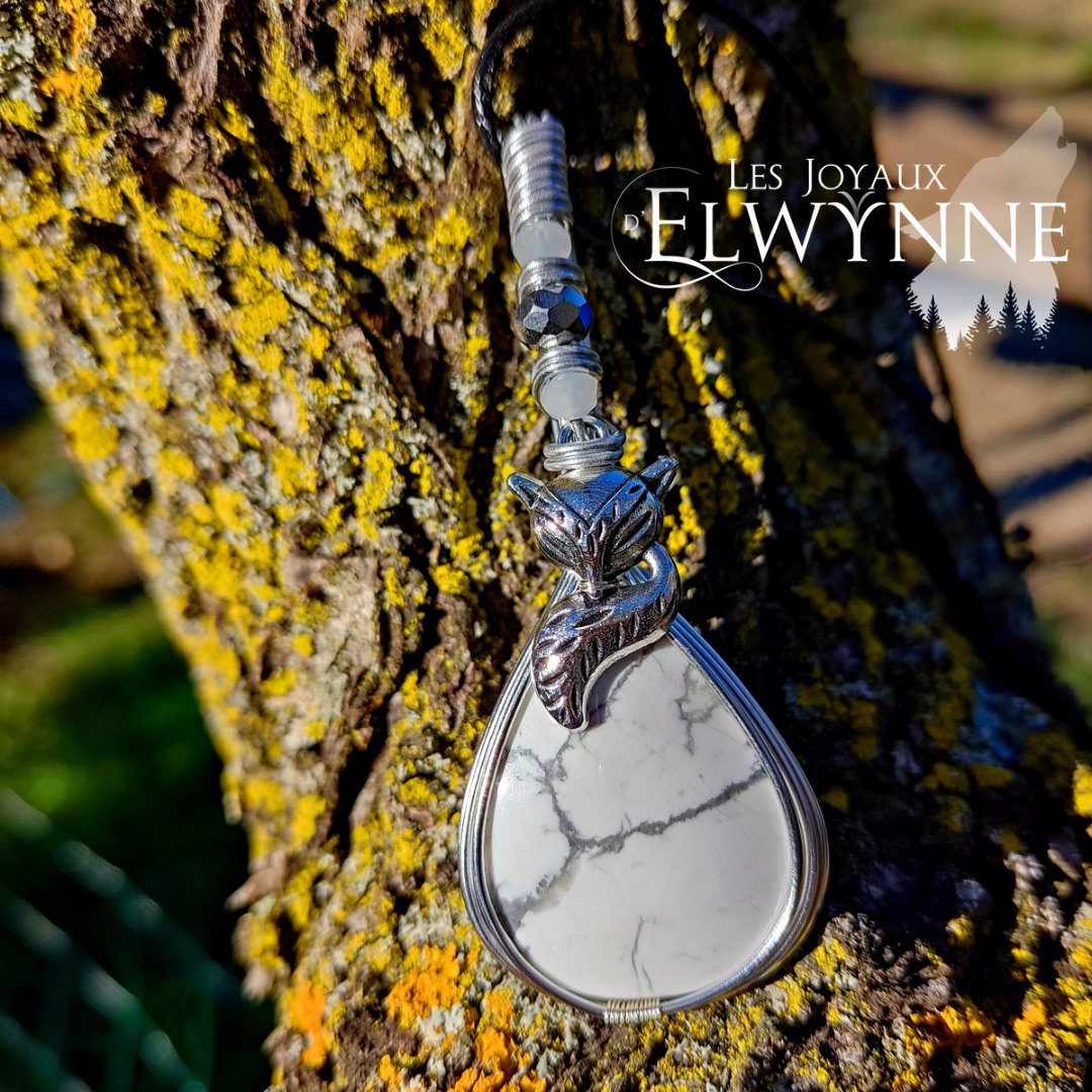 Collier pierre naturelle Howlite – Image 2