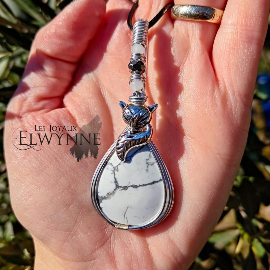 Collier pierre naturelle Howlite – Image 3