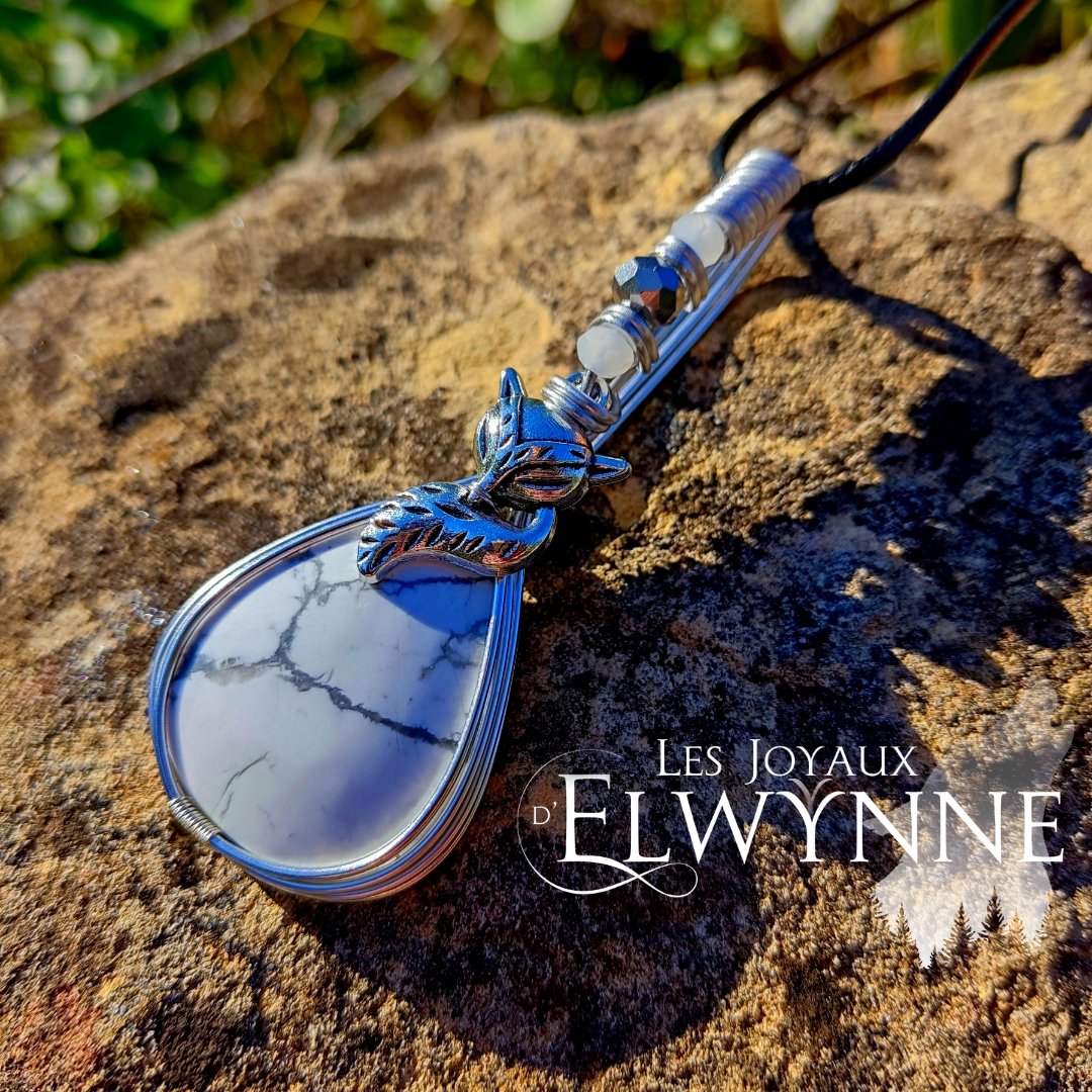 Collier pierre naturelle Howlite – Image 4