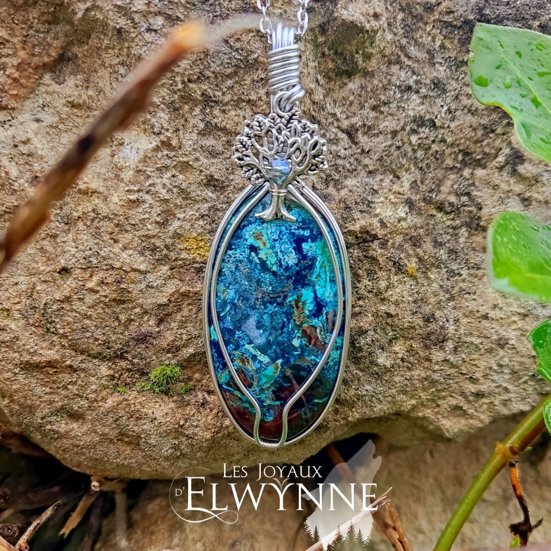 Collier pierre naturelle Shatukite
