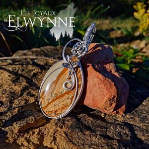 Collier pierre naturelle Jaspe paysage