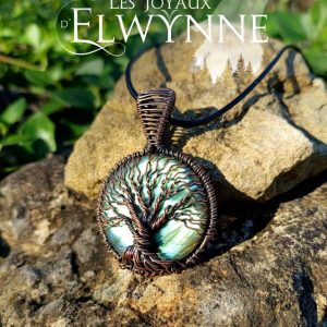 Collier pierre naturelle Labradorite wirewrapping