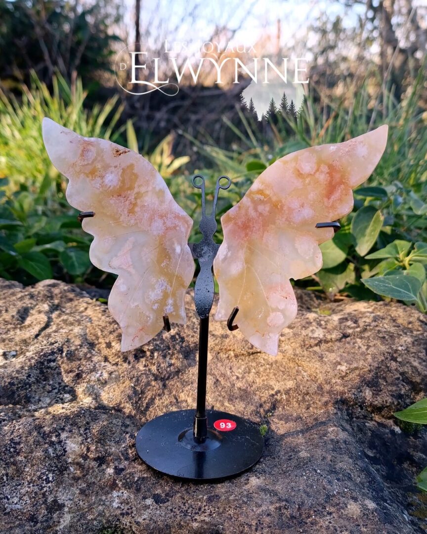 Ailes de papillon en Agate Fleur