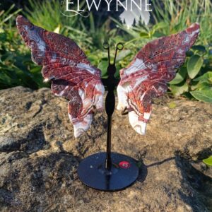 Ailes de papillon en Agate du Mexique