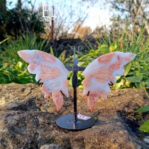Ailes de papillon en Agate Rose
