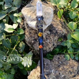 Baguette avec pointe en Quartz Blanc