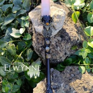 Baguette avec pointe en Quartz Rose