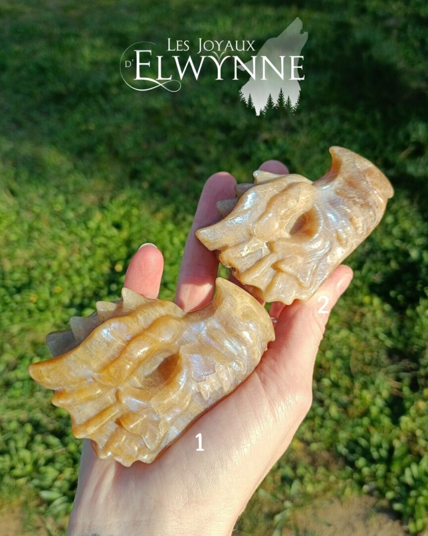 Têtes de Dragon en Pierre de Lune – Image 2