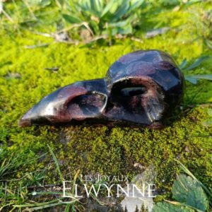 Crâne de corbeau en Grenat