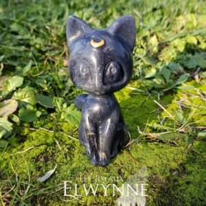 Chat en Aventurine Bleue