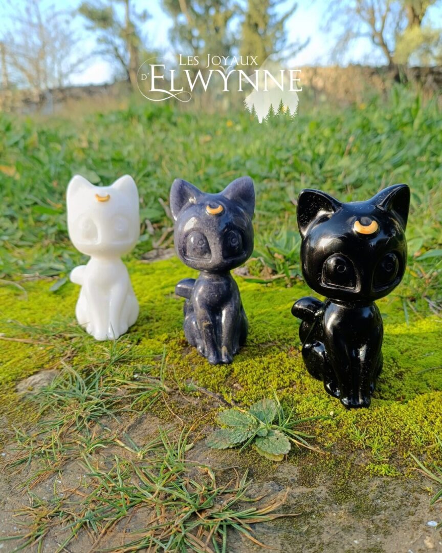 Chat en Jade Blanc – Image 3