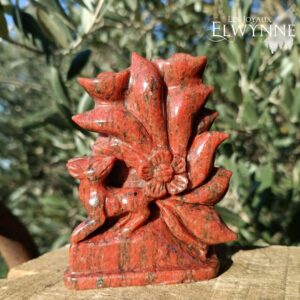 Kitsune en Jaspe sang de poulet rouge