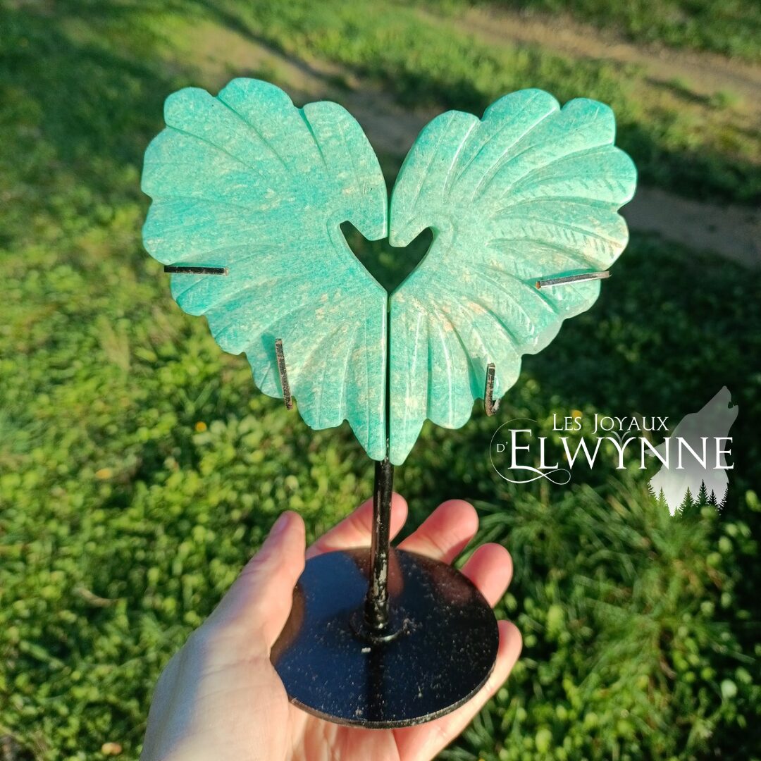 Cœur en Amazonite – Image 2