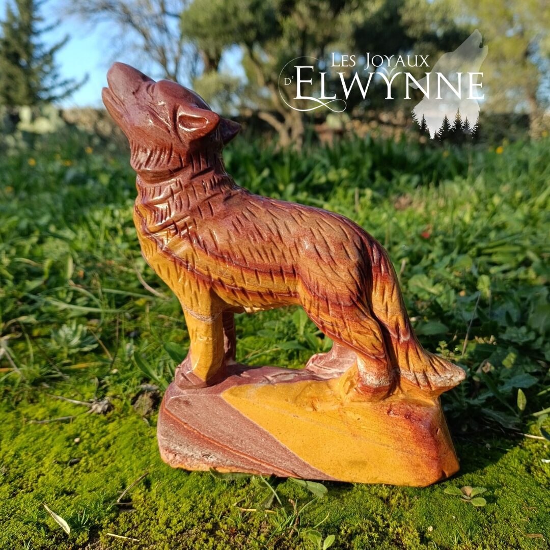 Loup en Jaspe Mokaïte