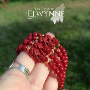 Bracelet en Cinabre avec Pixiu