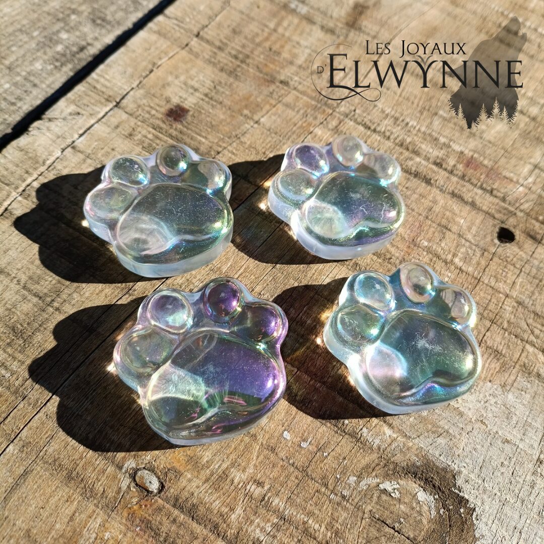Patte de chat en Quartz Aura Blanche – Image 2