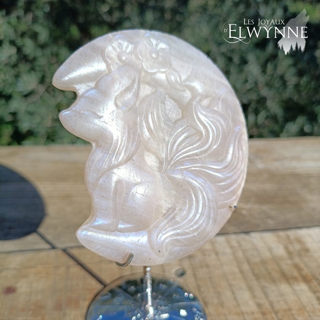 Kitsune (renard) en Pierre de Lune – Image 6