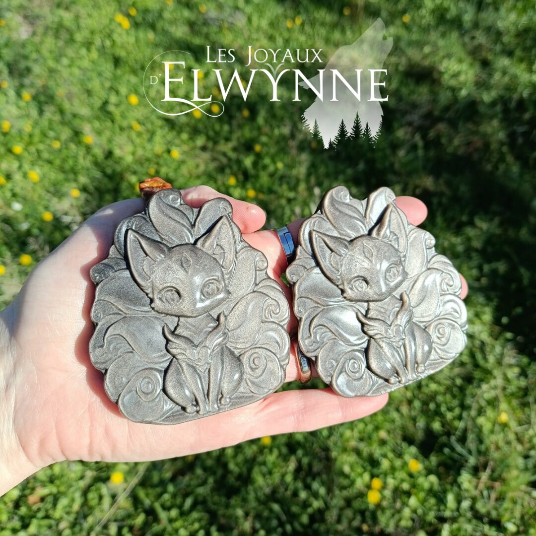 Renard en Obsidienne argentée – Image 3