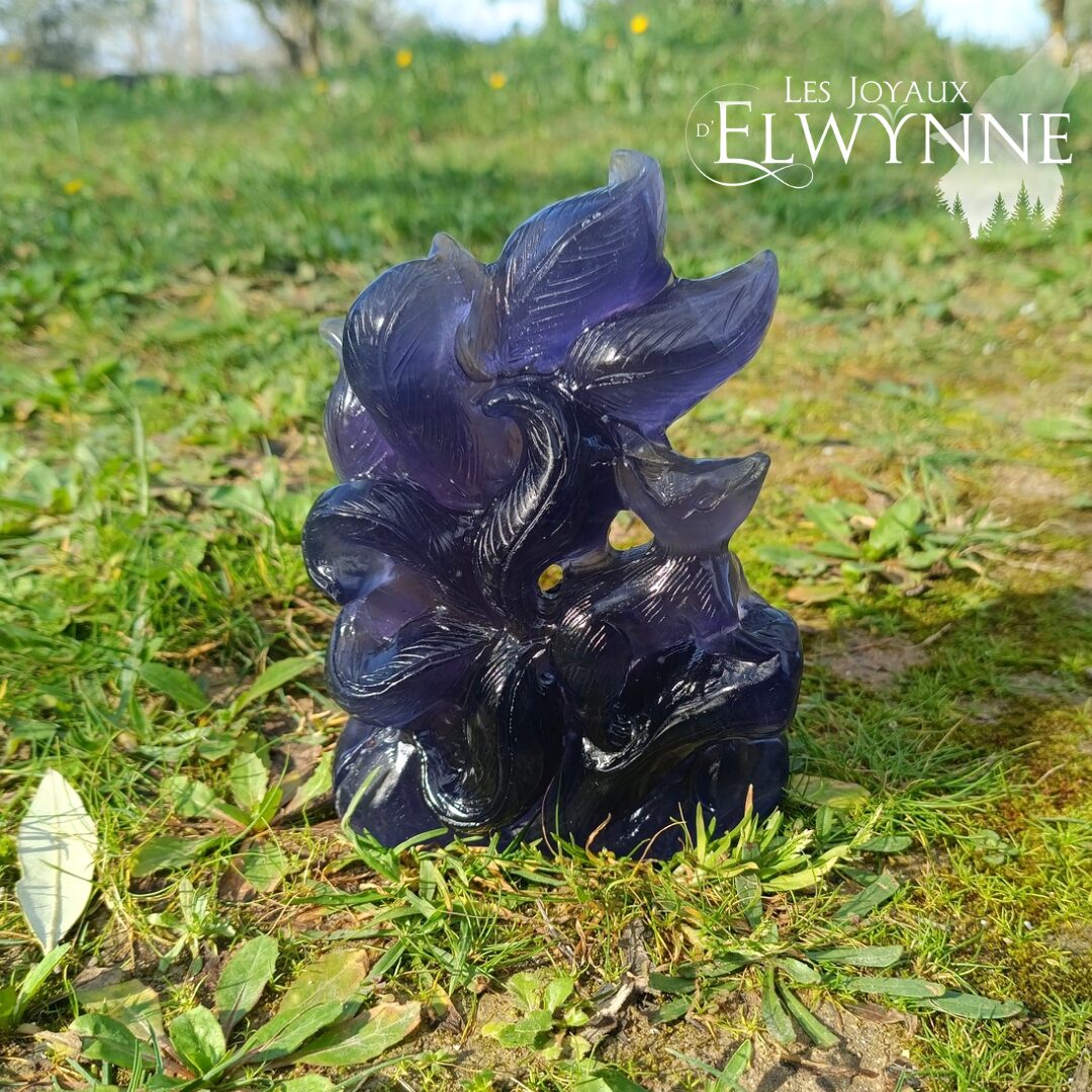 Kitsune (Renard) en Fluorite – Image 2