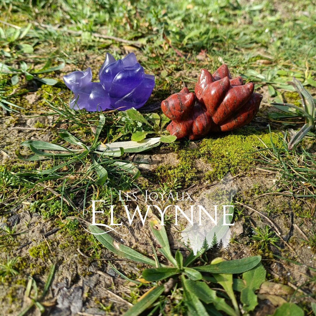 Kitsune (Renard) en Fluorite où Obsidienne Acajou – Image 3
