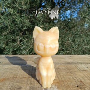 Grand chat en Calcite Orange