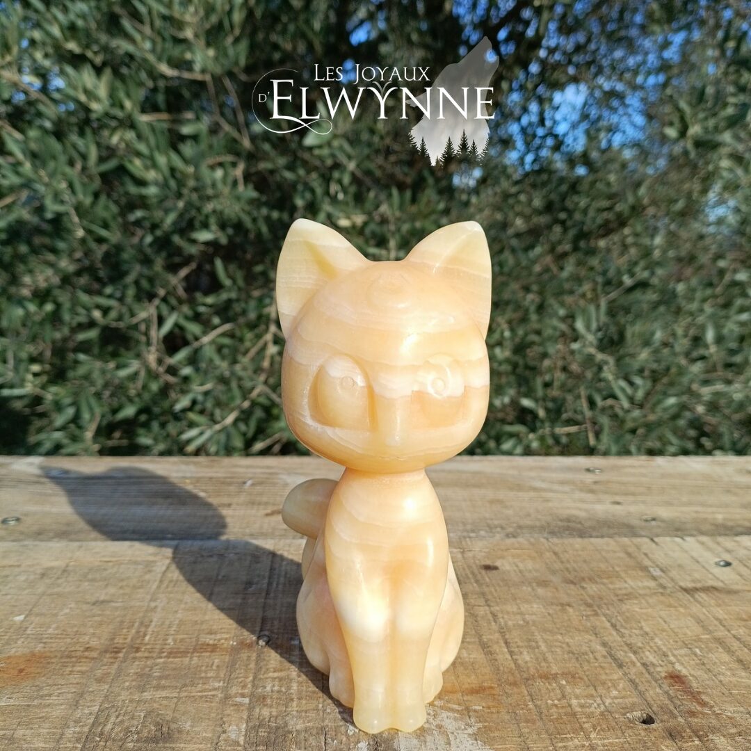 Grand chat en Calcite Orange