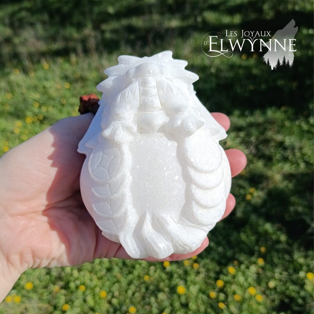 Dragon tortue en Jade Blanc – Image 2