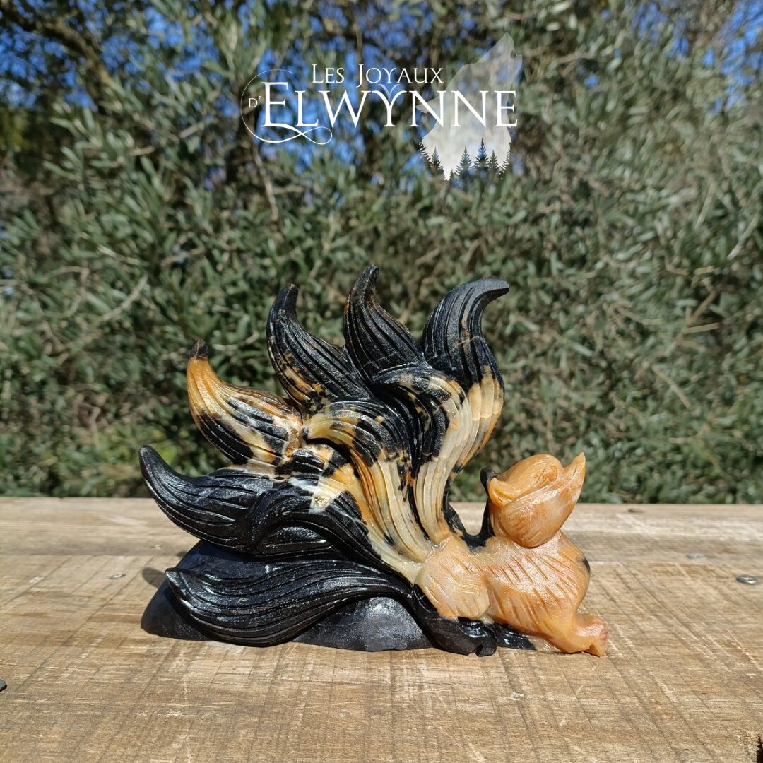 Kitsune (Renard) en Calcite des Caraïbes – Image 5