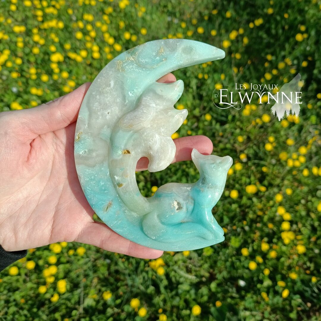 Kitsune (Renard) en Calcite des Caraïbes – Image 2