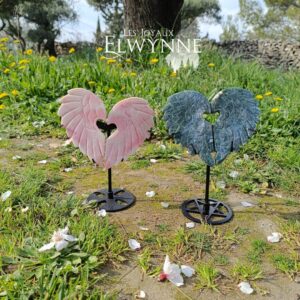 Cœur en Agate mousse ou cœur en Opale rose