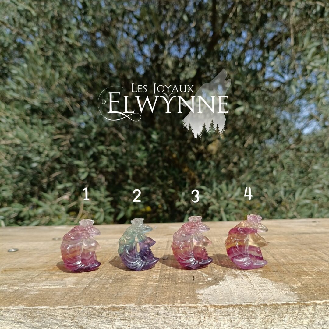 Kitsune (Renard) en Fluorite – Image 2