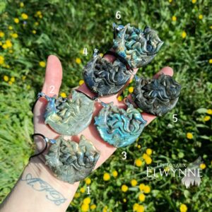 Pendentif Kitsune (Renard) en Labradorite