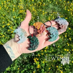 Pendentif Kitsune (Renard) en Agate Alashan