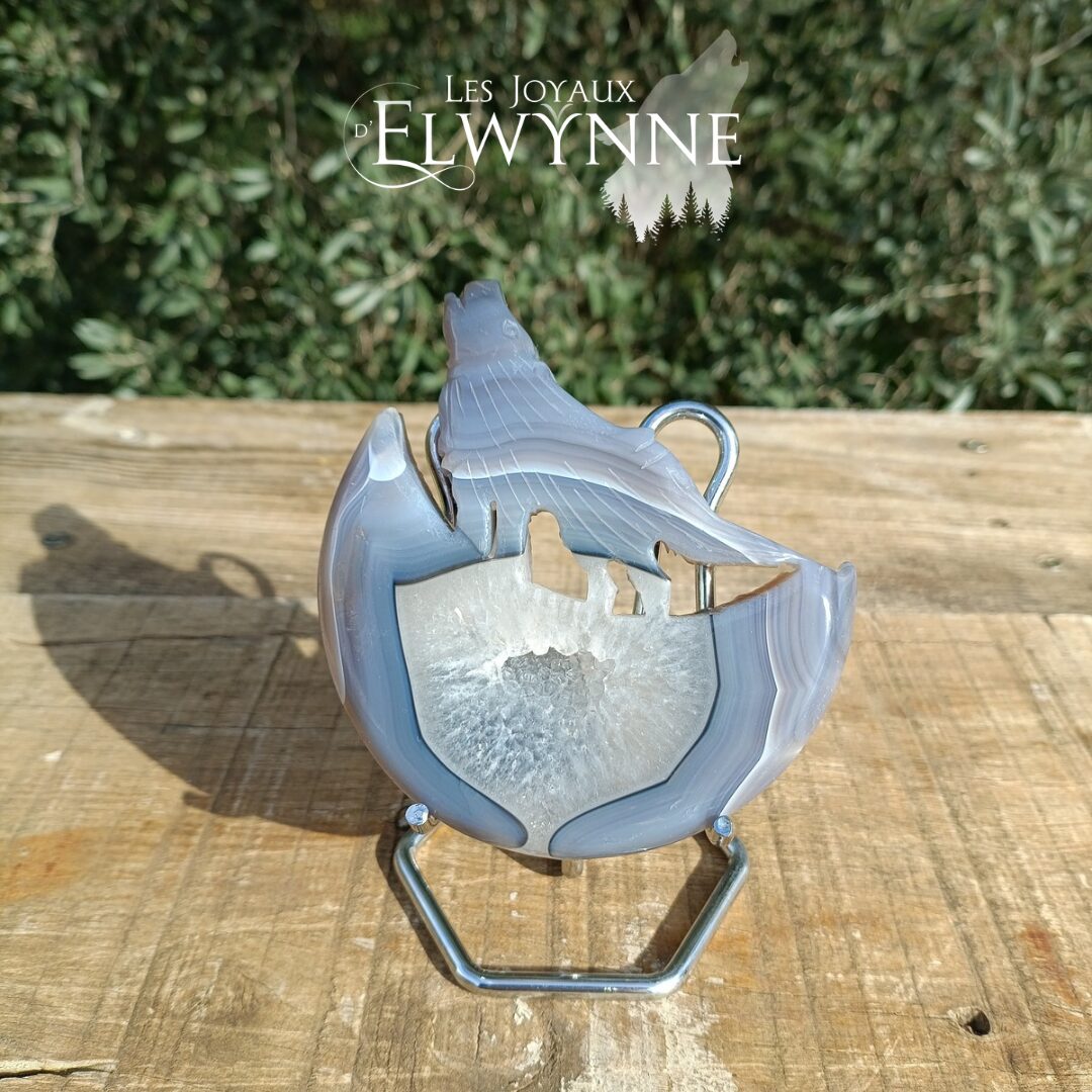 Loup en Agate Druzy – Image 2