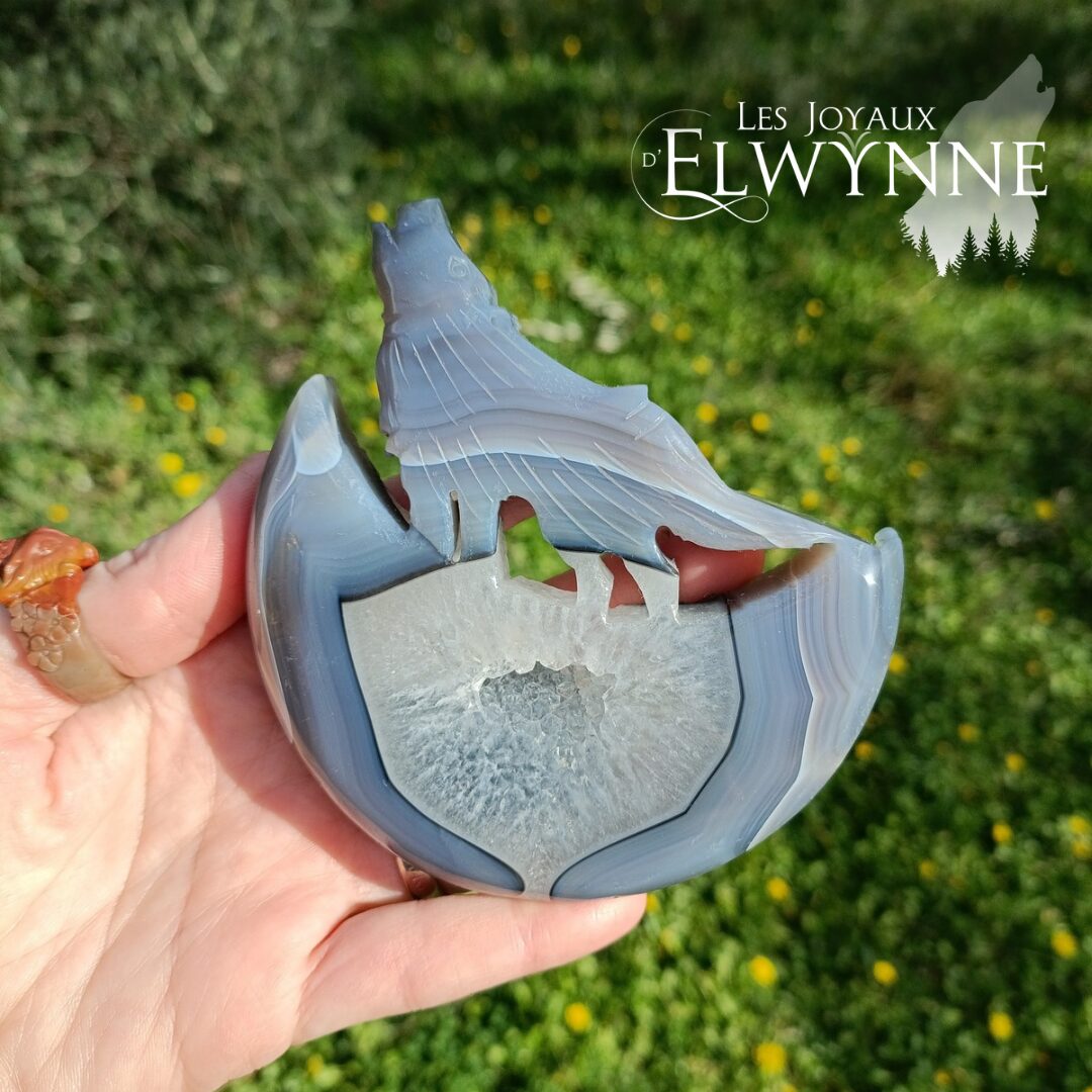 Loup en Agate Druzy – Image 3