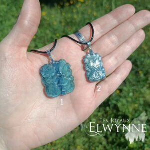 Pendentif Kitsune (Renard) Kyanite 🔥Rare🔥