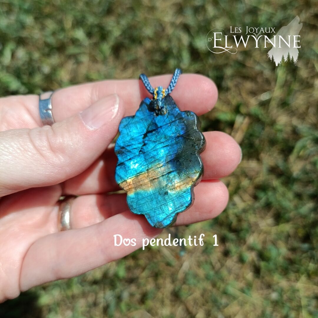Pendentif Kitsune (Renard) en Labradorite – Image 4