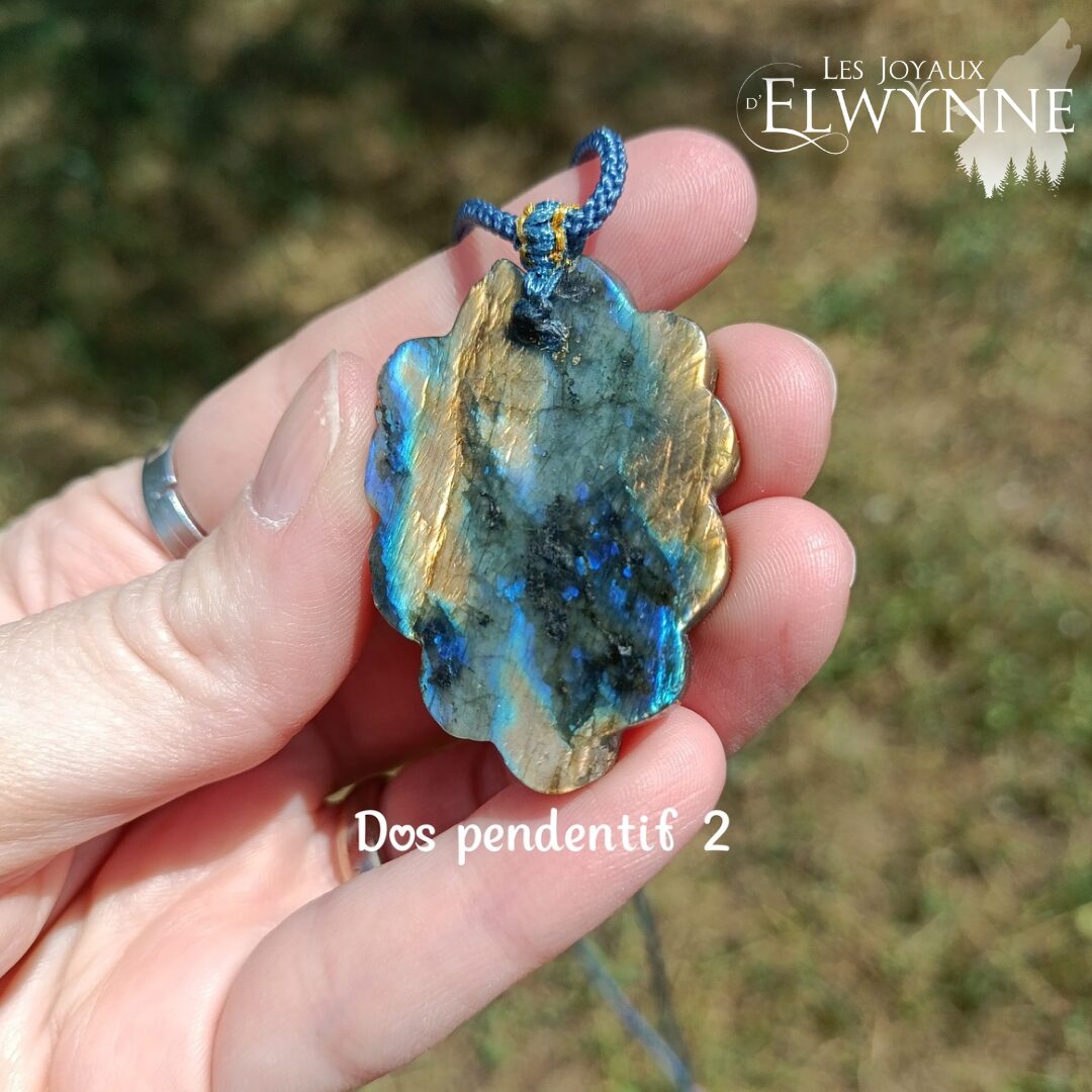 Pendentif Kitsune (Renard) en Labradorite – Image 6