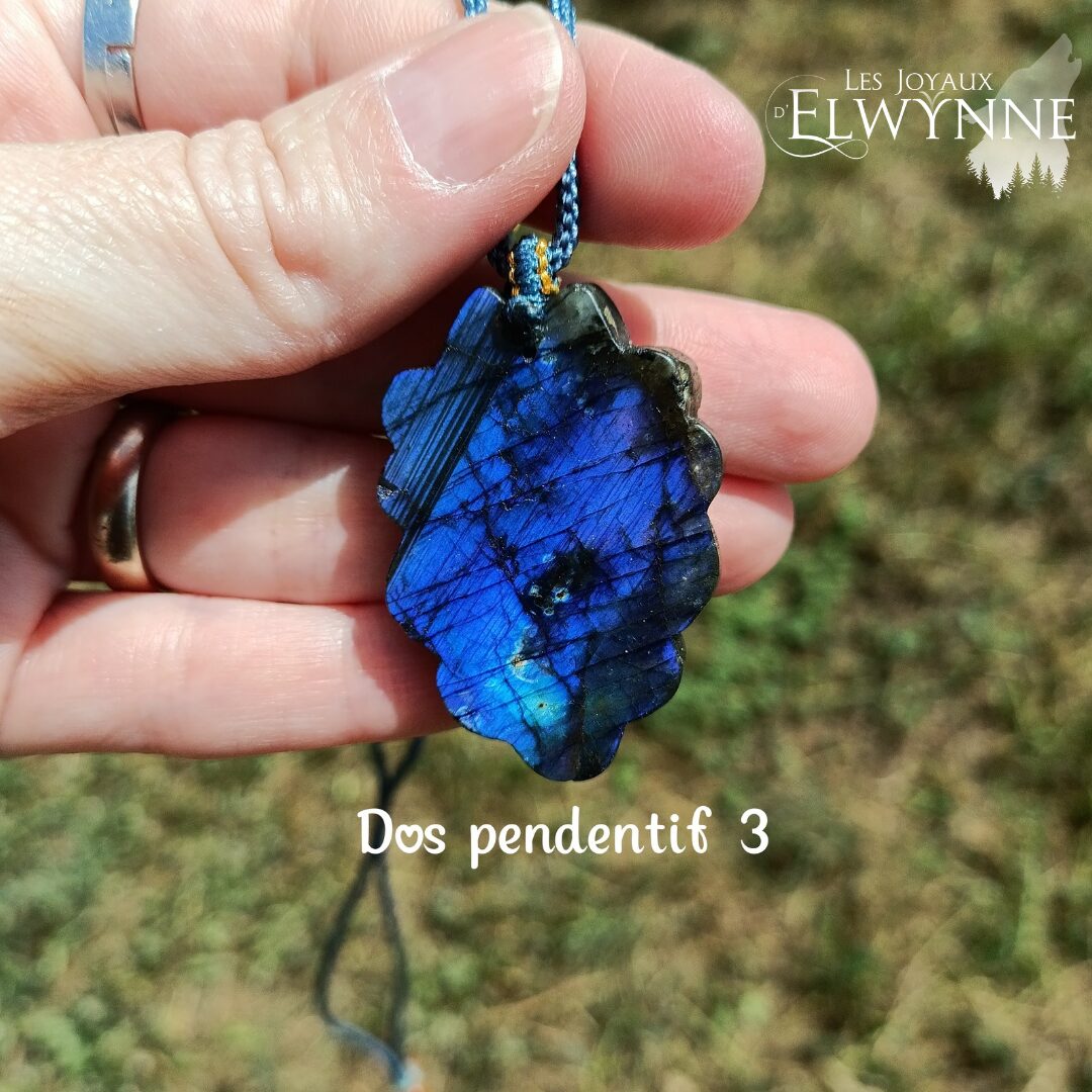 Pendentif Kitsune (Renard) en Labradorite – Image 8