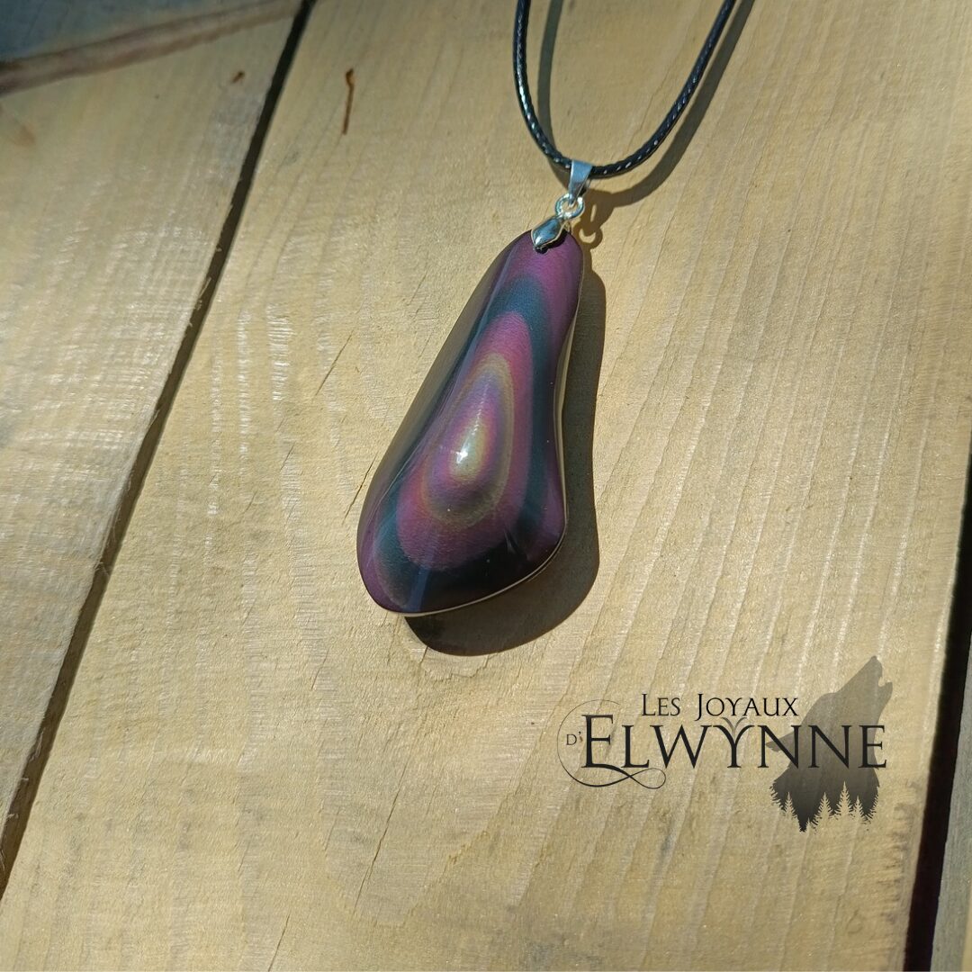 Pendentif en Œil céleste (Obsidienne Arc-en-ciel) – Image 3