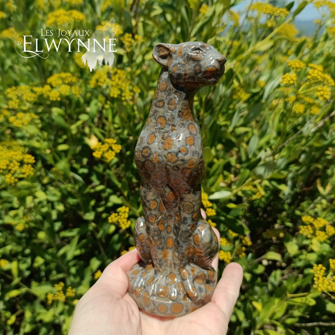 Guépard (Félin) en Jaspe Léopard
